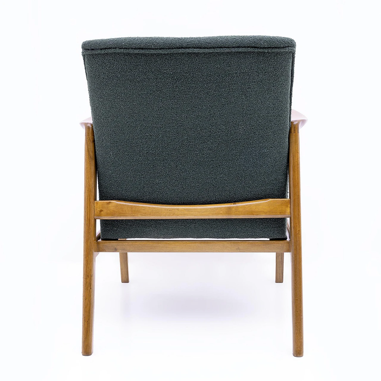 Green bouclè armchair by Gio Ponti for Cassini, 1960s 8
