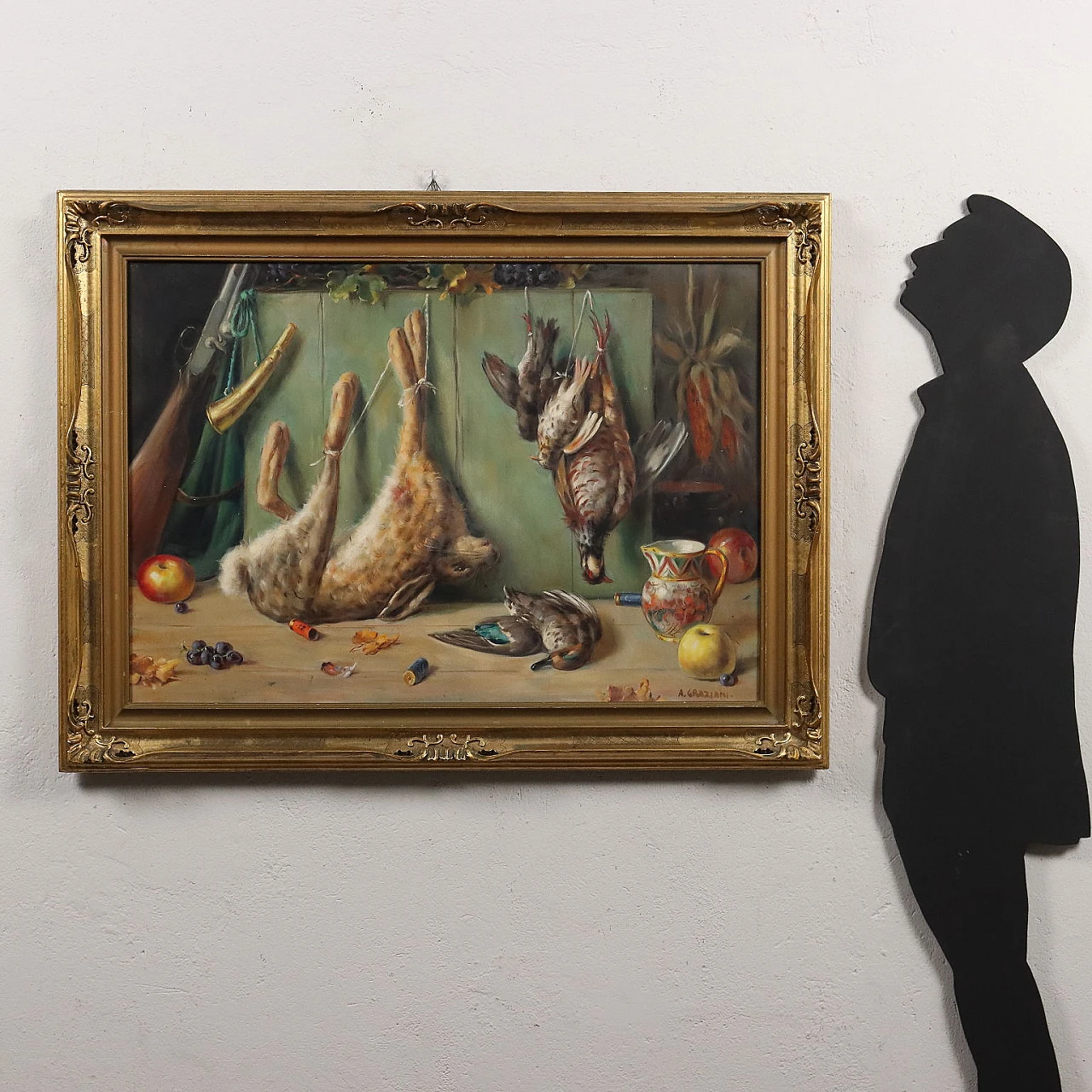 Alfio Paolo Graziani, Natura morta con cacciagione, olio su tela 2