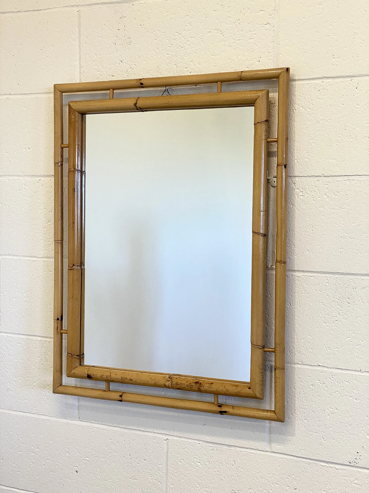 Mirror with bamboo frame, 1960s 5