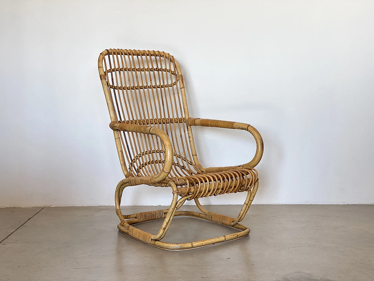 Pair of bamboo armchairs, 1970s 7