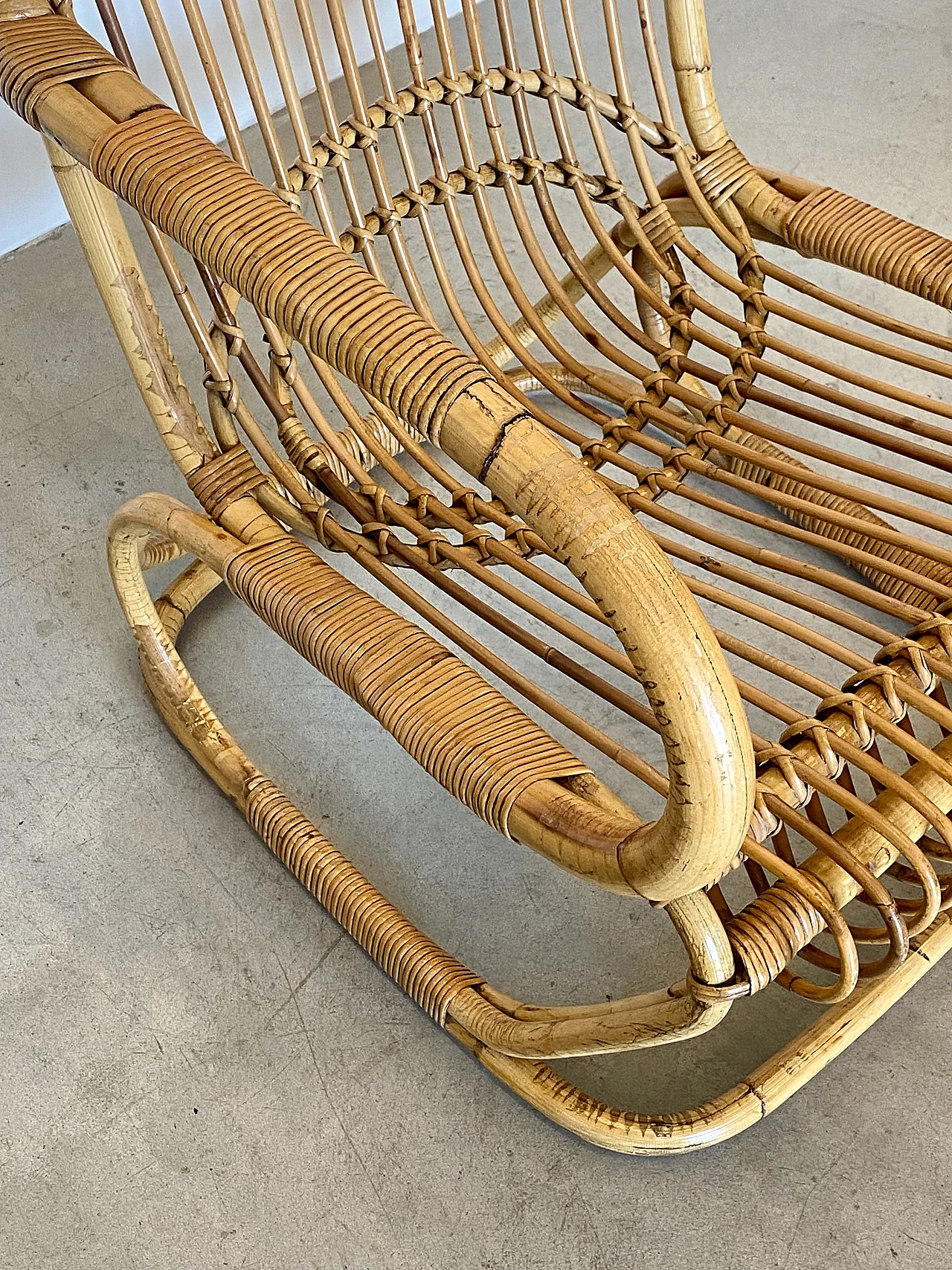 Pair of bamboo armchairs, 1970s 13