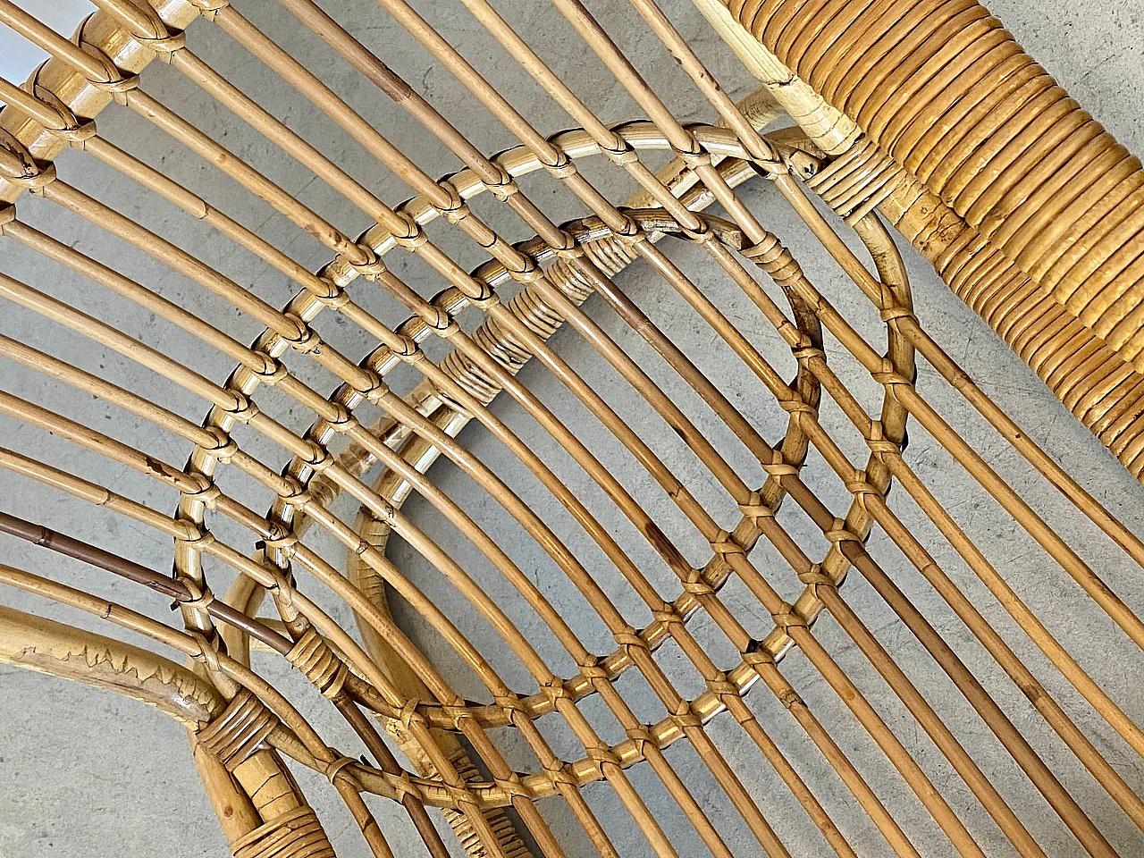 Pair of bamboo armchairs, 1970s 14