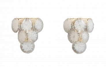 Pair of Fiocchi di Neve wall lights by Vistosi, 1970s