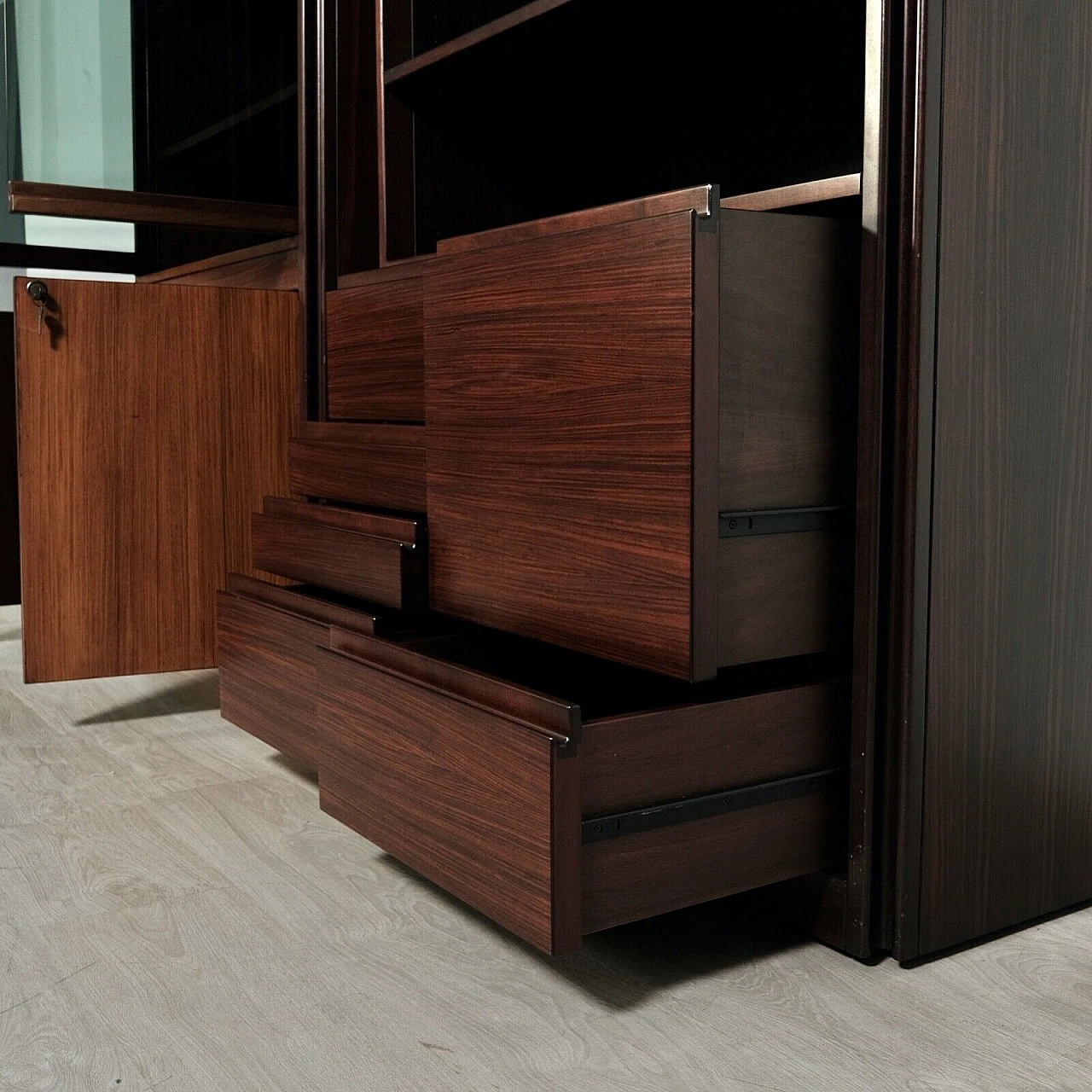 Pair of 4D modular sideboards by Mangiarotti for Molteni, 1960s 3