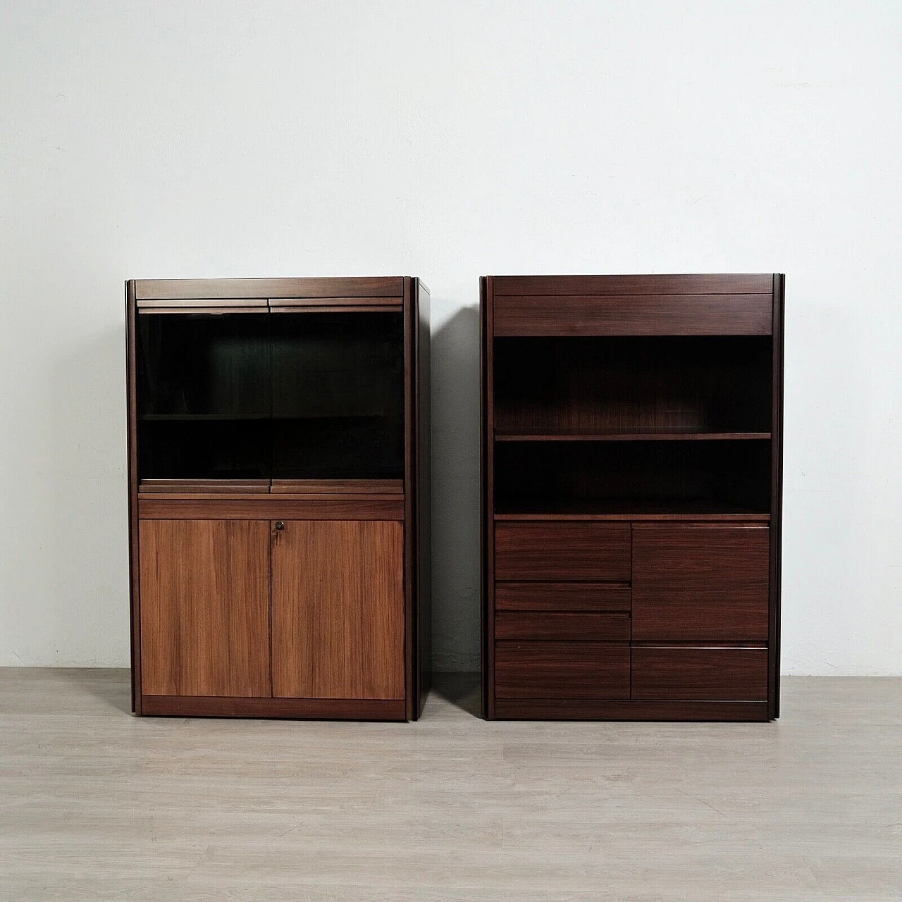 Pair of 4D modular sideboards by Mangiarotti for Molteni, 1960s 24