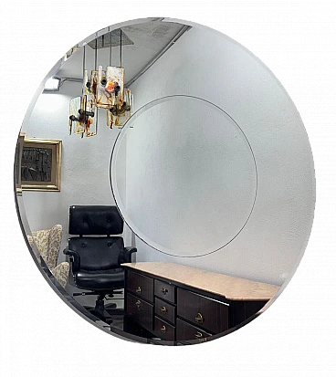 Round wall mirror by Rimadesio, 1980s