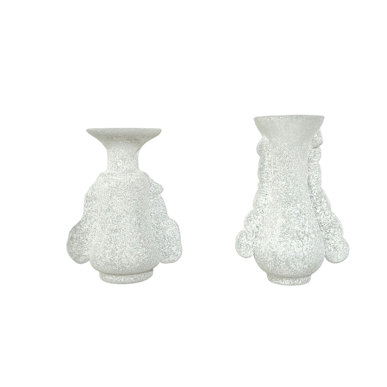Pair of scavo glass vases by Rigattieri for Seguso, 1970s 13