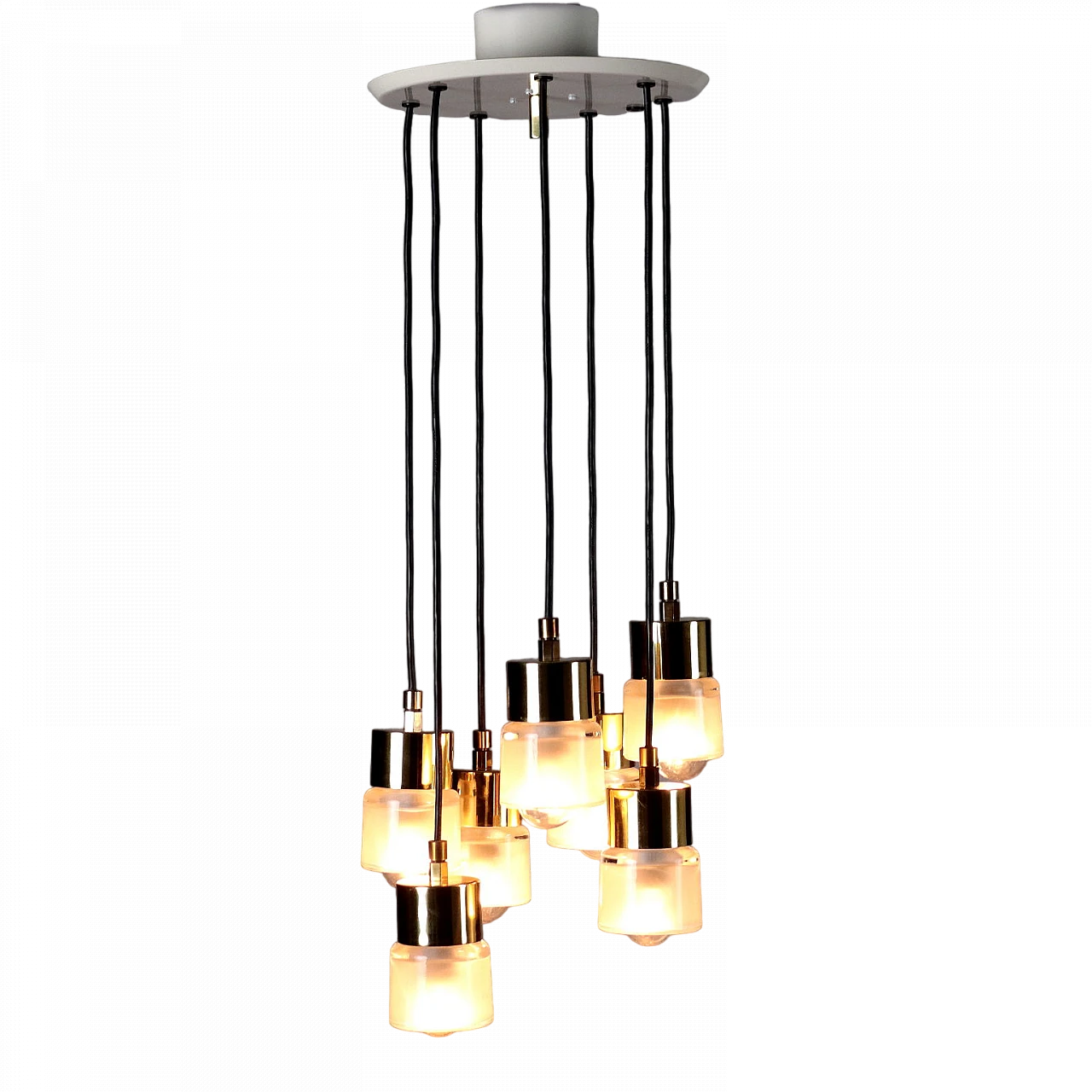 Ceiling lamp 4458 di Giuseppe Ostuni per Oluce, anni '50 10