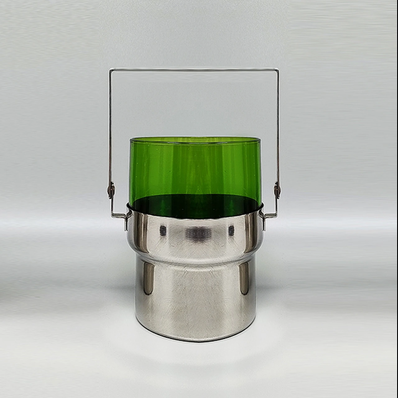 Steel & glass cocktail shaker and ice bucket by Pran, 1970s 7