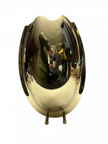 Brass oval vase by Giuliano Malimpensa, 2000s