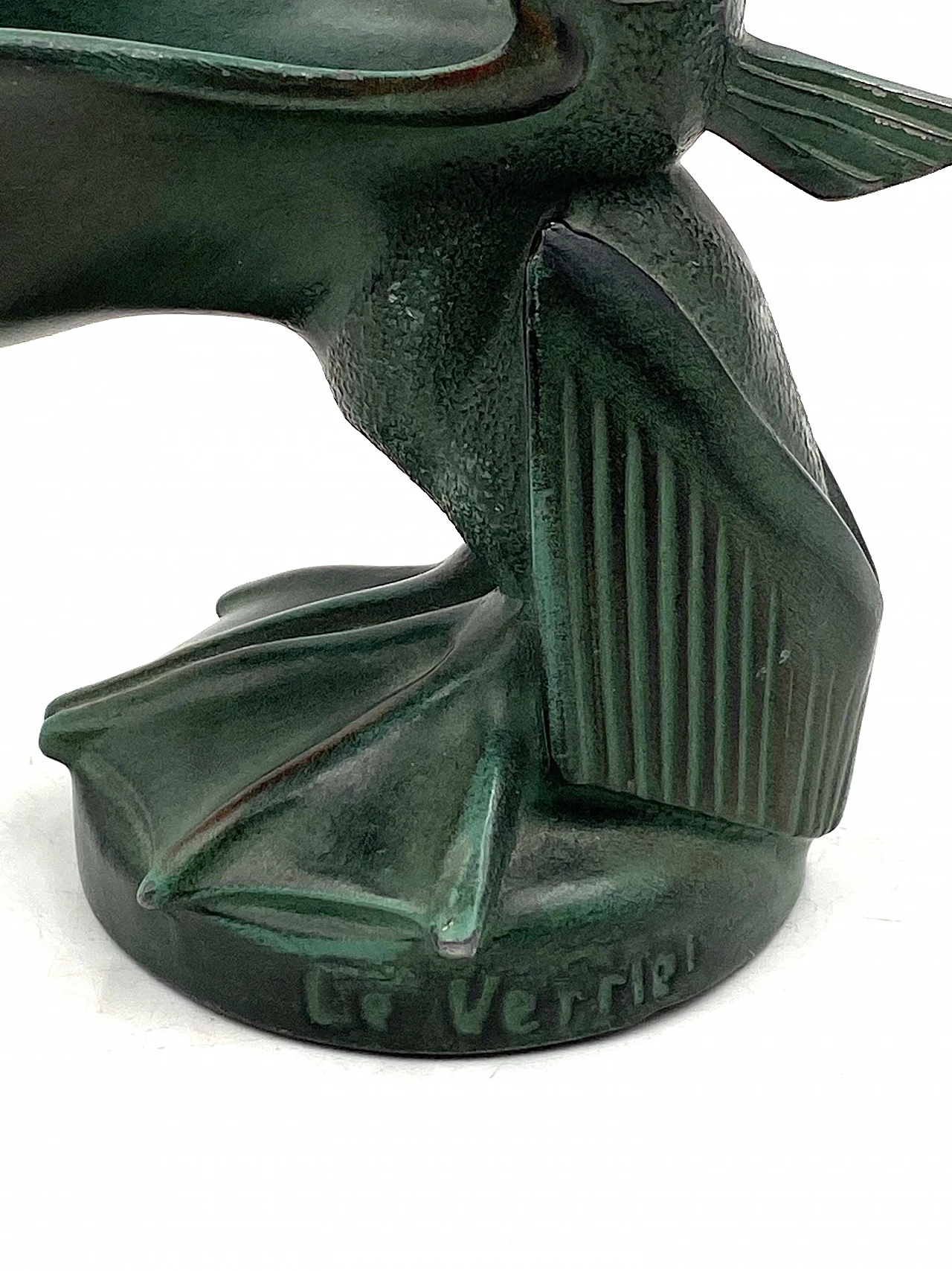 Posacenere in bronzo a forma di pellicano di Max Le Verrier, anni '20 16