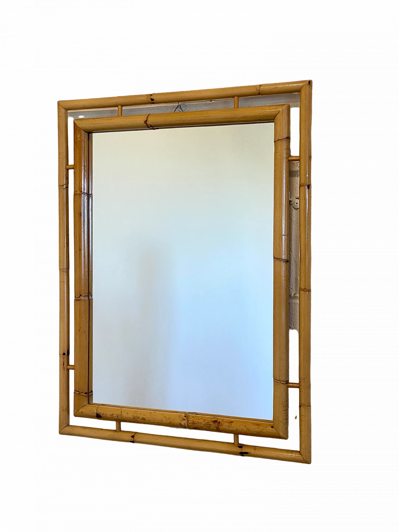 Mirror with bamboo frame, 1960s 7