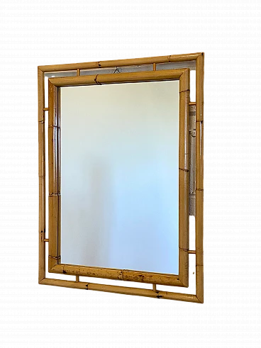 Mirror with bamboo frame, 1960s