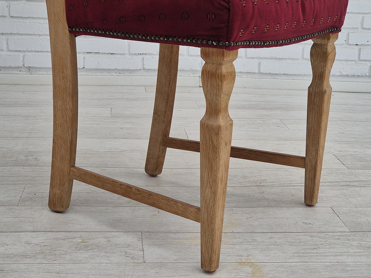 6 Sedie da pranzo danesi in legno di quercia, anni '70 5