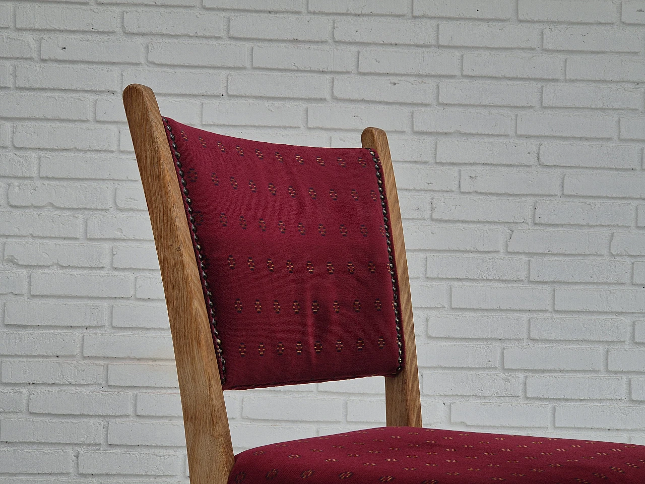 6 Sedie da pranzo danesi in legno di quercia, anni '70 6