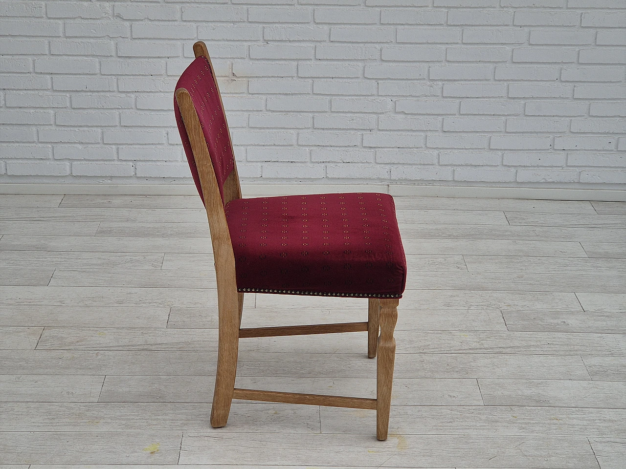 6 Danish oak dining chairs, 1970s 10