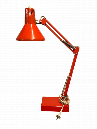 Lampada da tavolo rossa