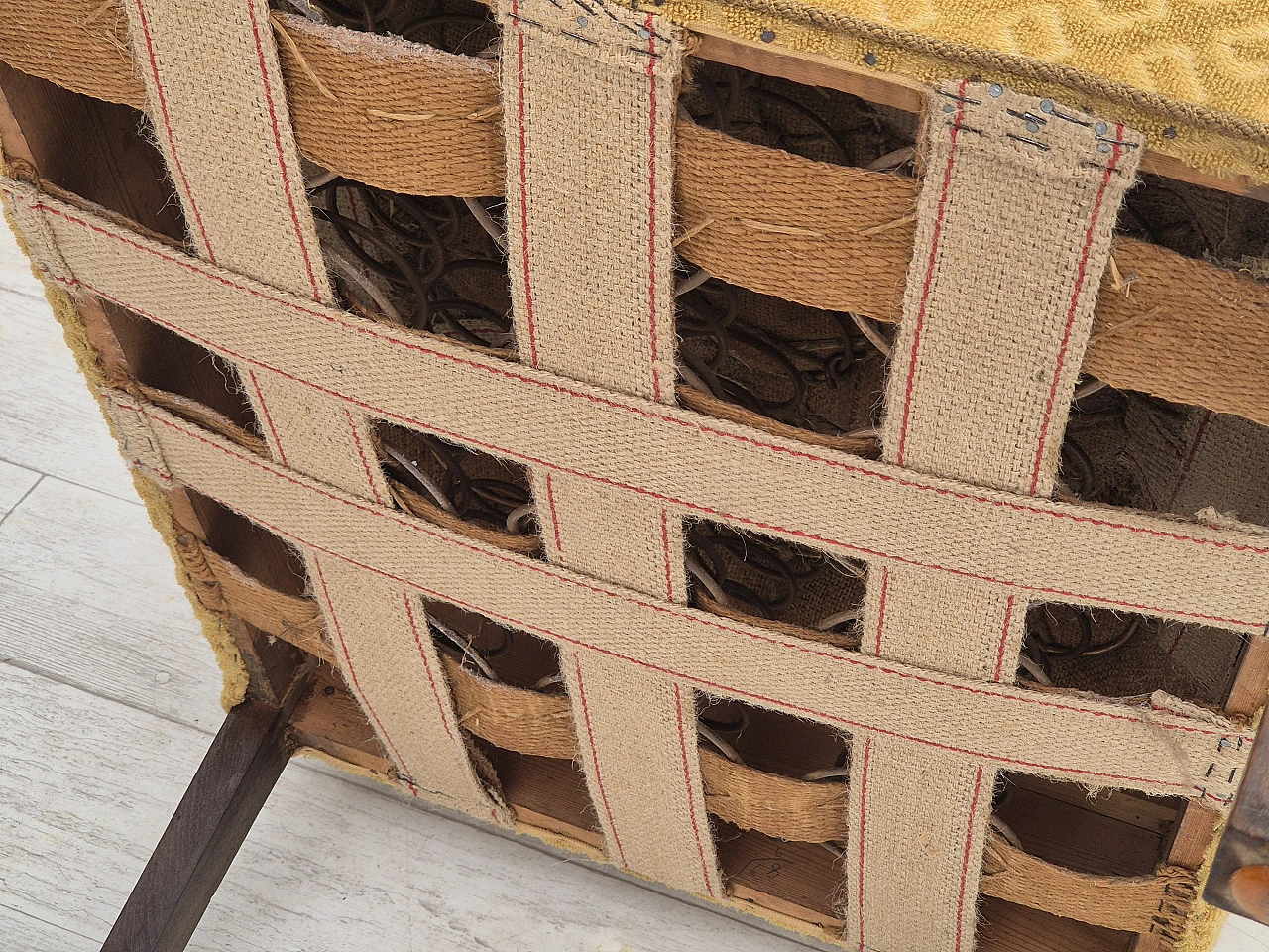 Danish fabric and beech armchair, 1950s 16