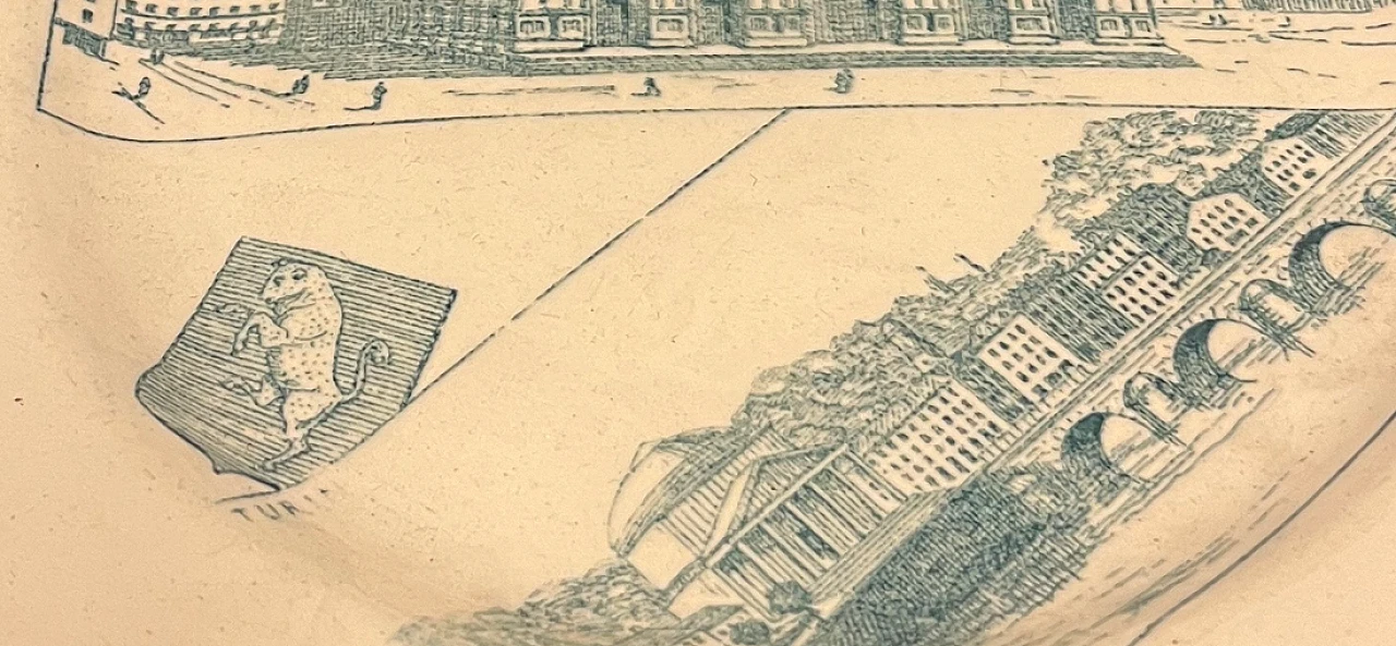 Piatto con decoro di Milano 3