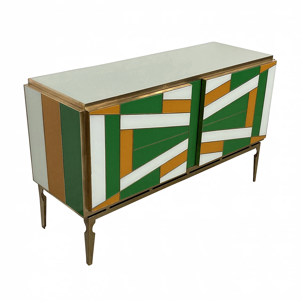 Multicoloured Murano glass sideboard, 1980s 3