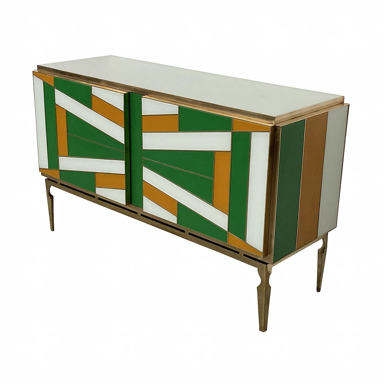 Multicoloured Murano glass sideboard, 1980s 4