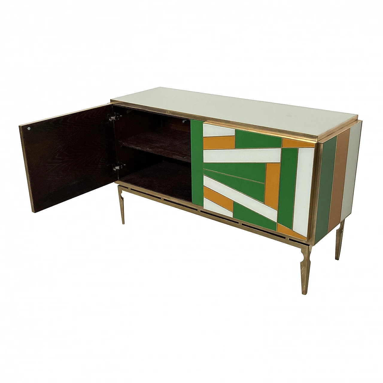 Multicoloured Murano glass sideboard, 1980s 7