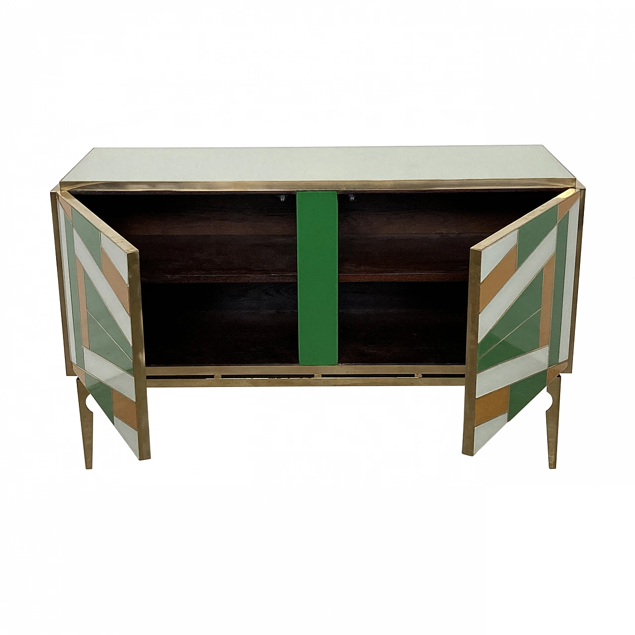 Multicoloured Murano glass sideboard, 1980s 8