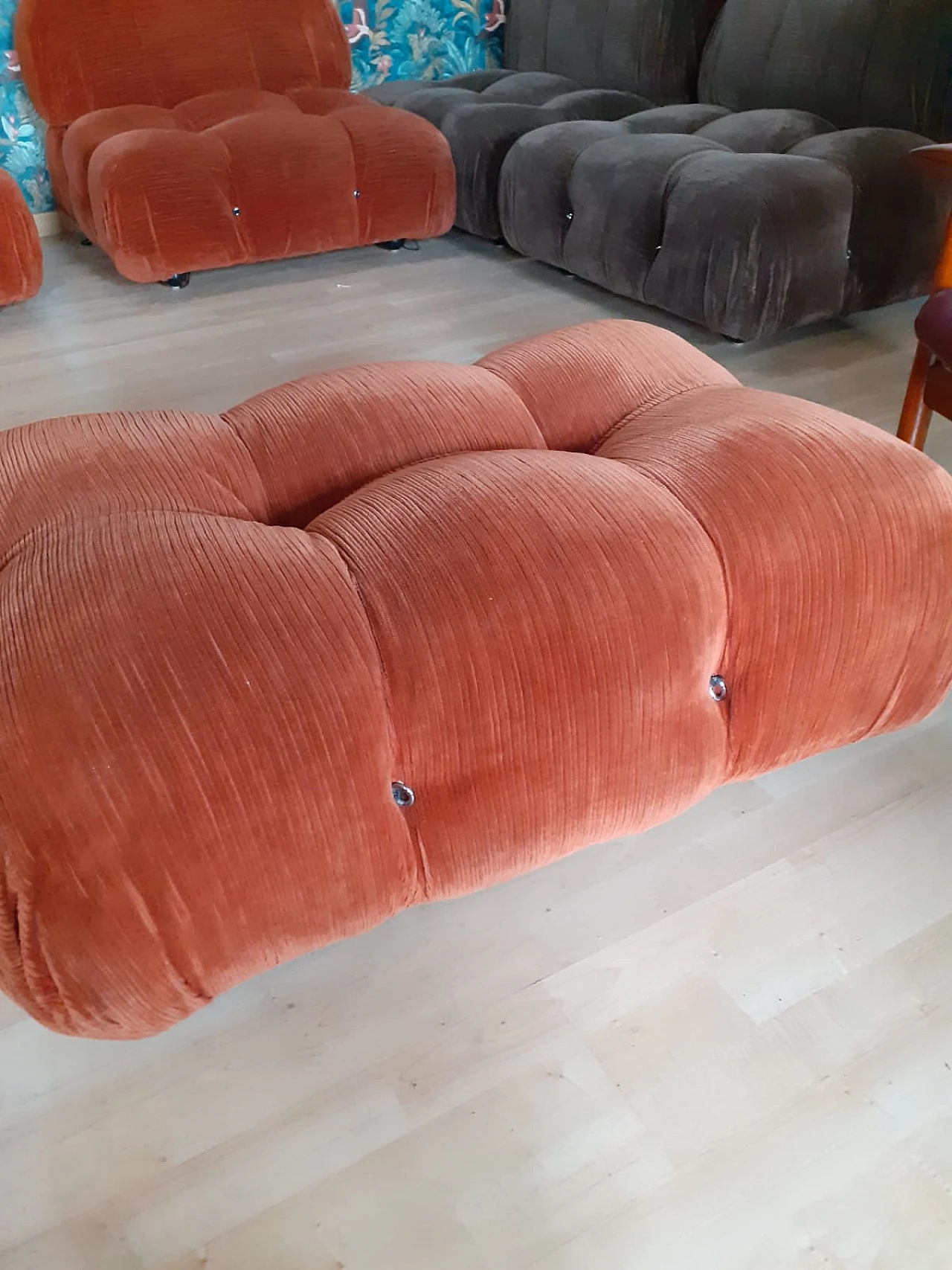 Divano modulare Camaleonda bicolore di Mario Bellini per B&B Italia, anni '70 24