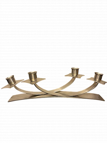 Candelabro in metallo a 4 bracci