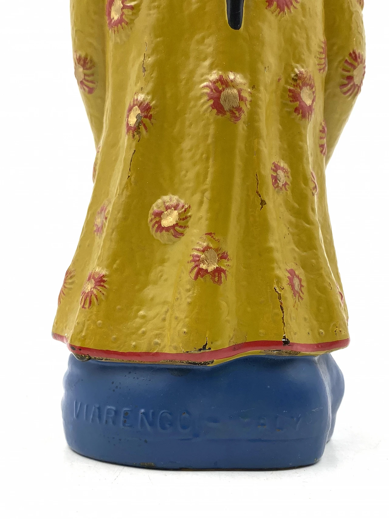 Painted and man shaped glass bottle by Viarengo, 1950s 16