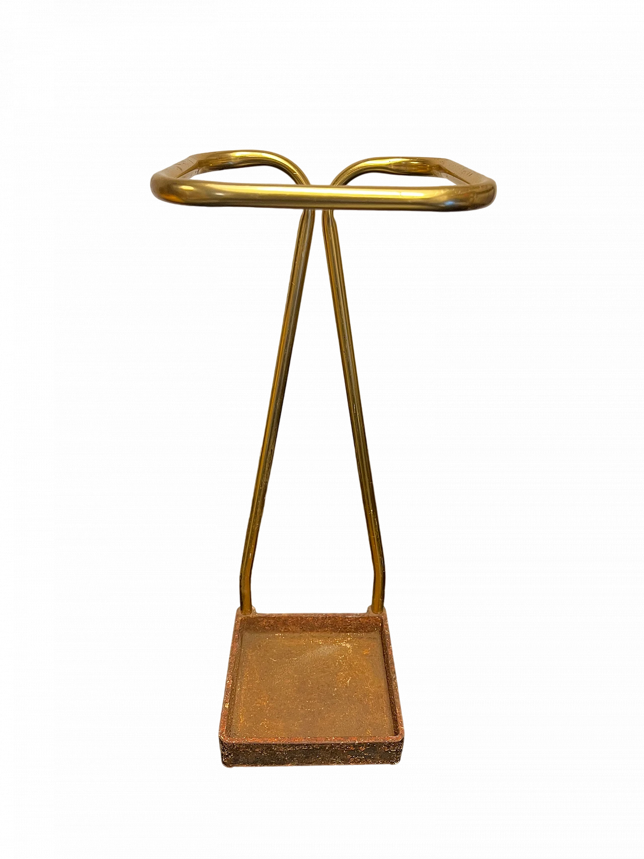 Umbrella stand in brass and metal 4