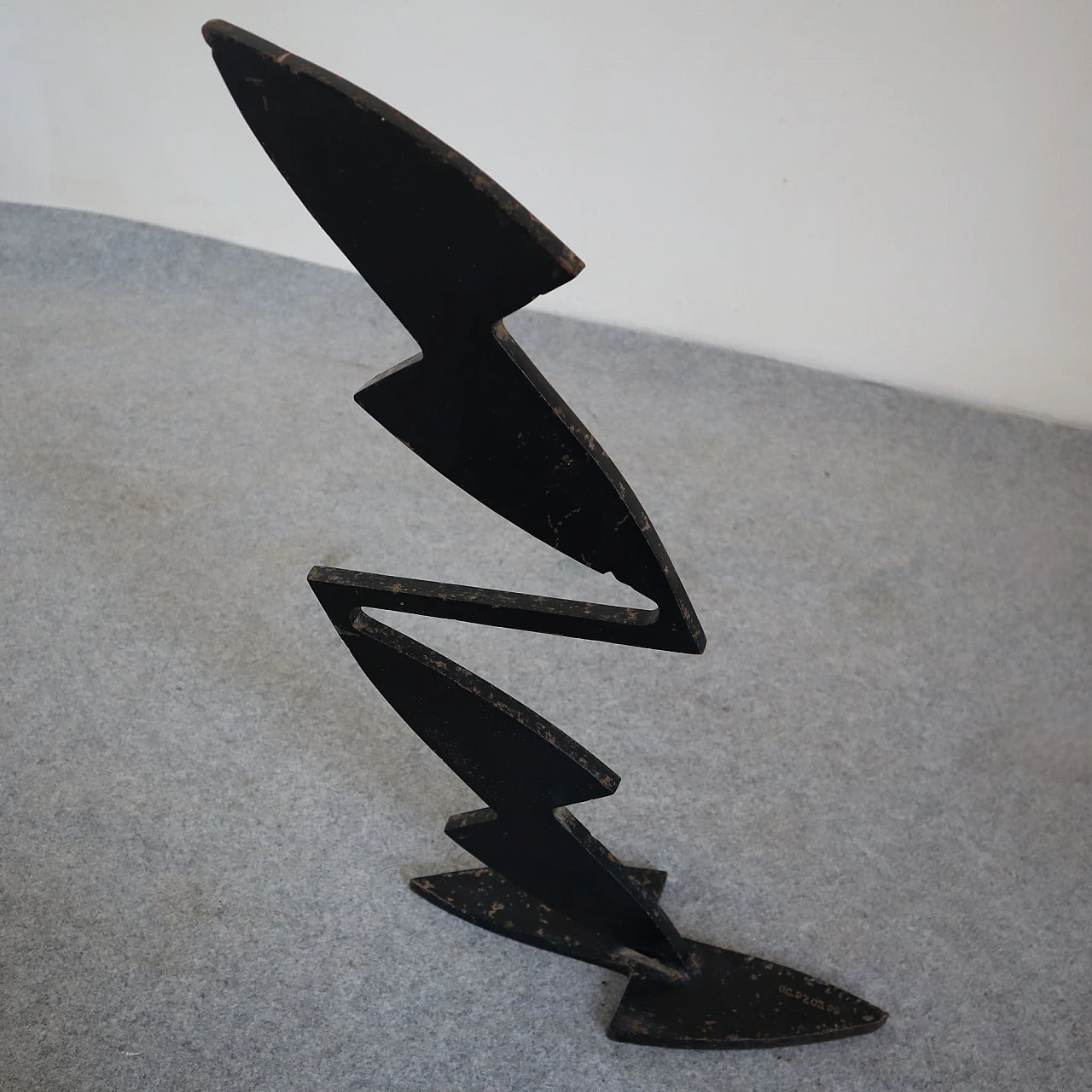 Black iron sculpture, 1980s 3