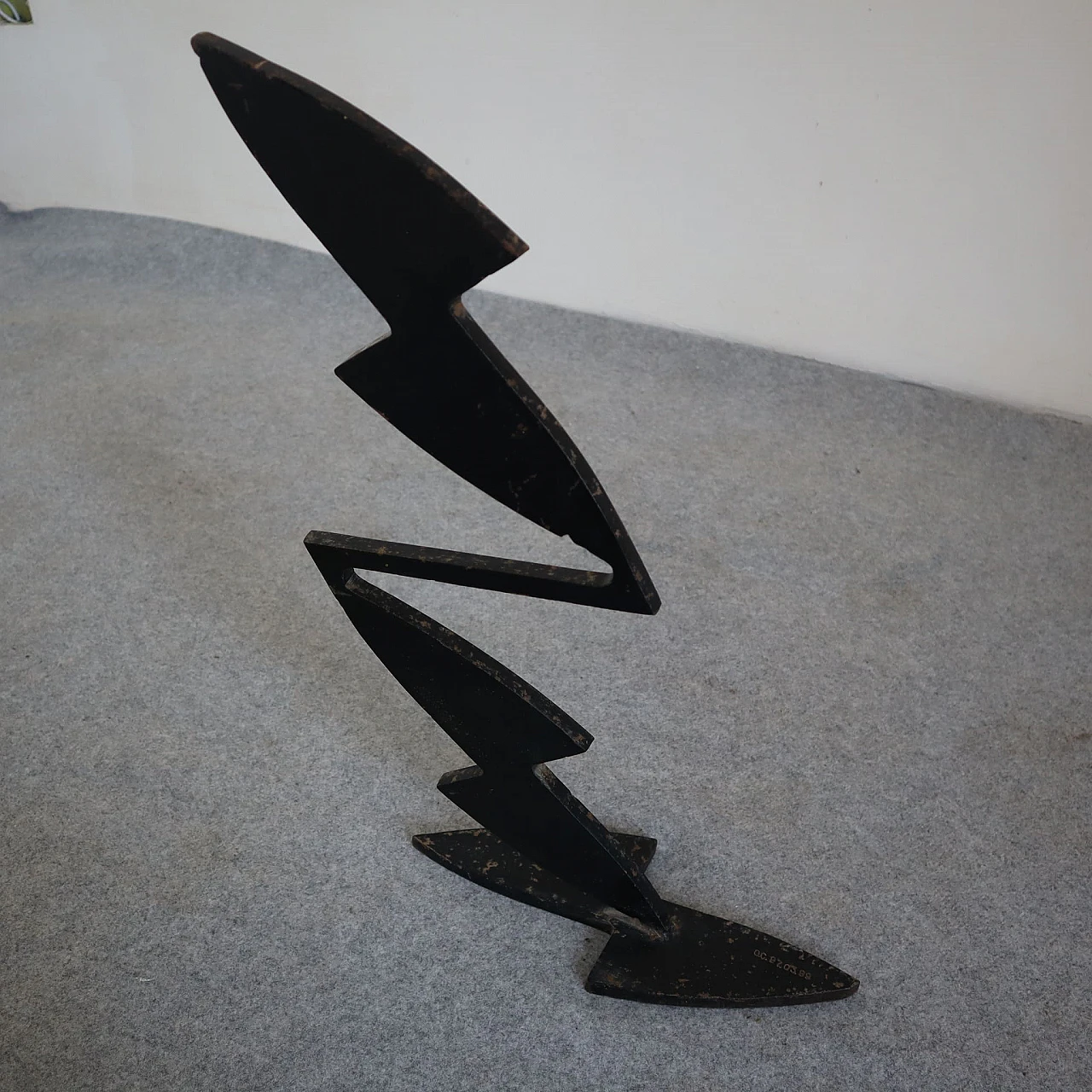 Black iron sculpture, 1980s 5