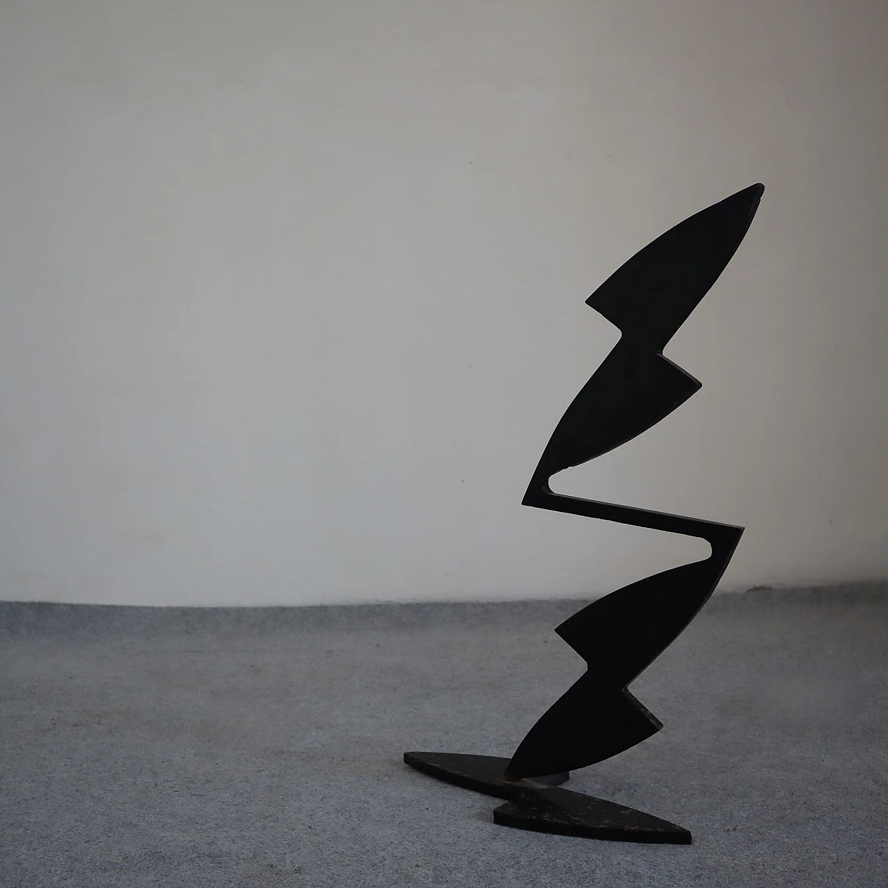 Black iron sculpture, 1980s 6