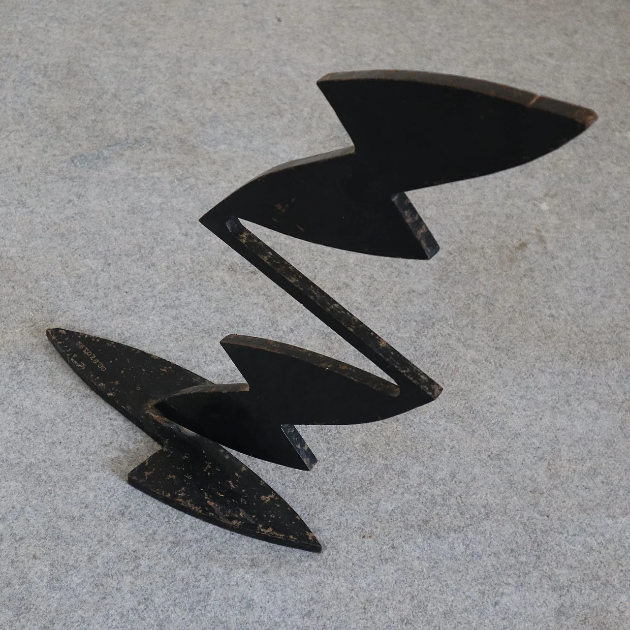 Black iron sculpture, 1980s 7