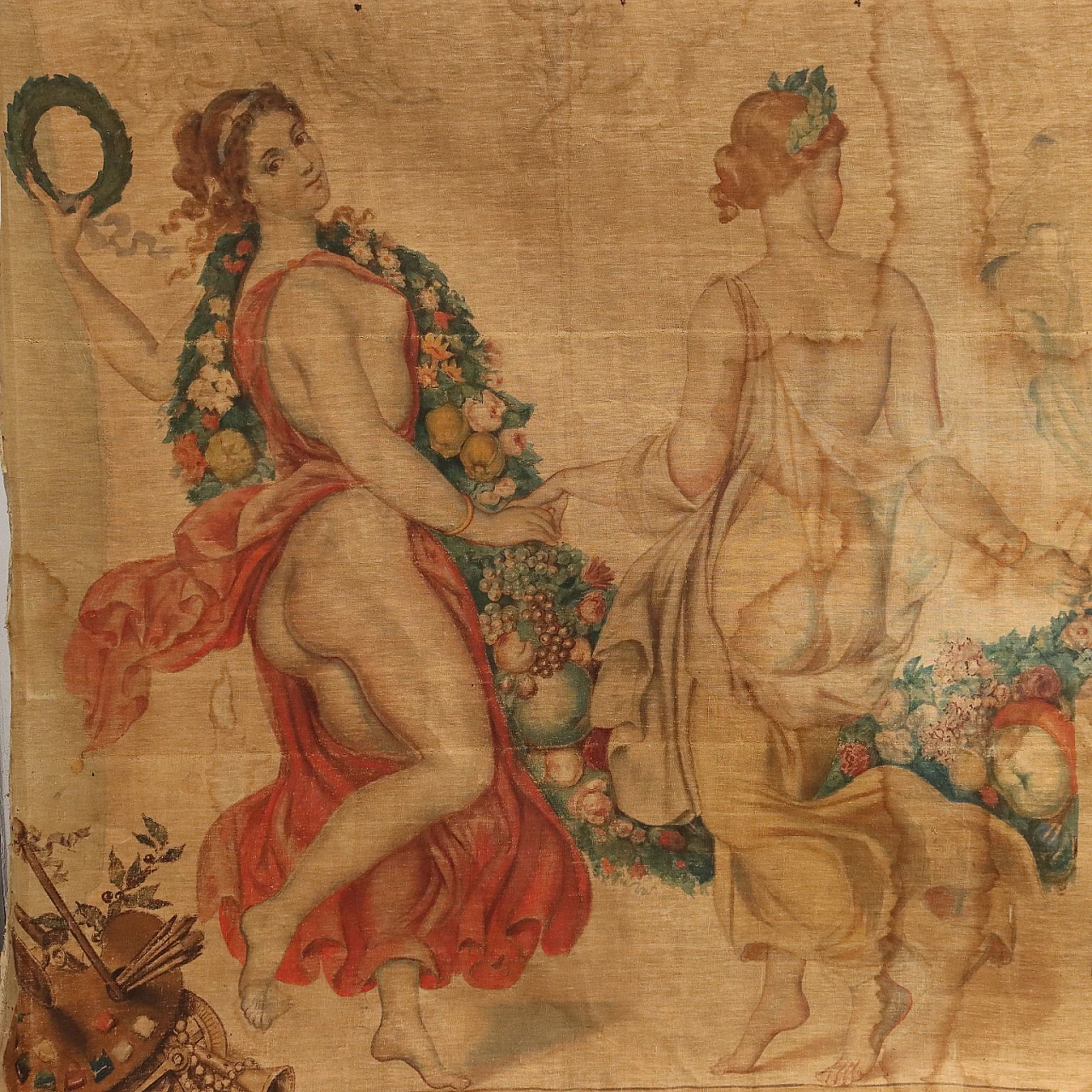 The nine muses, tapestry, grass juice, 19th century 3