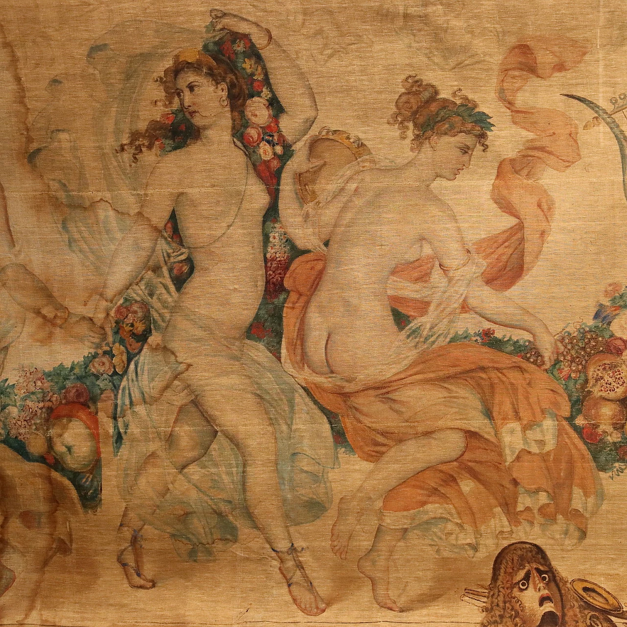 The nine muses, tapestry, grass juice, 19th century 6