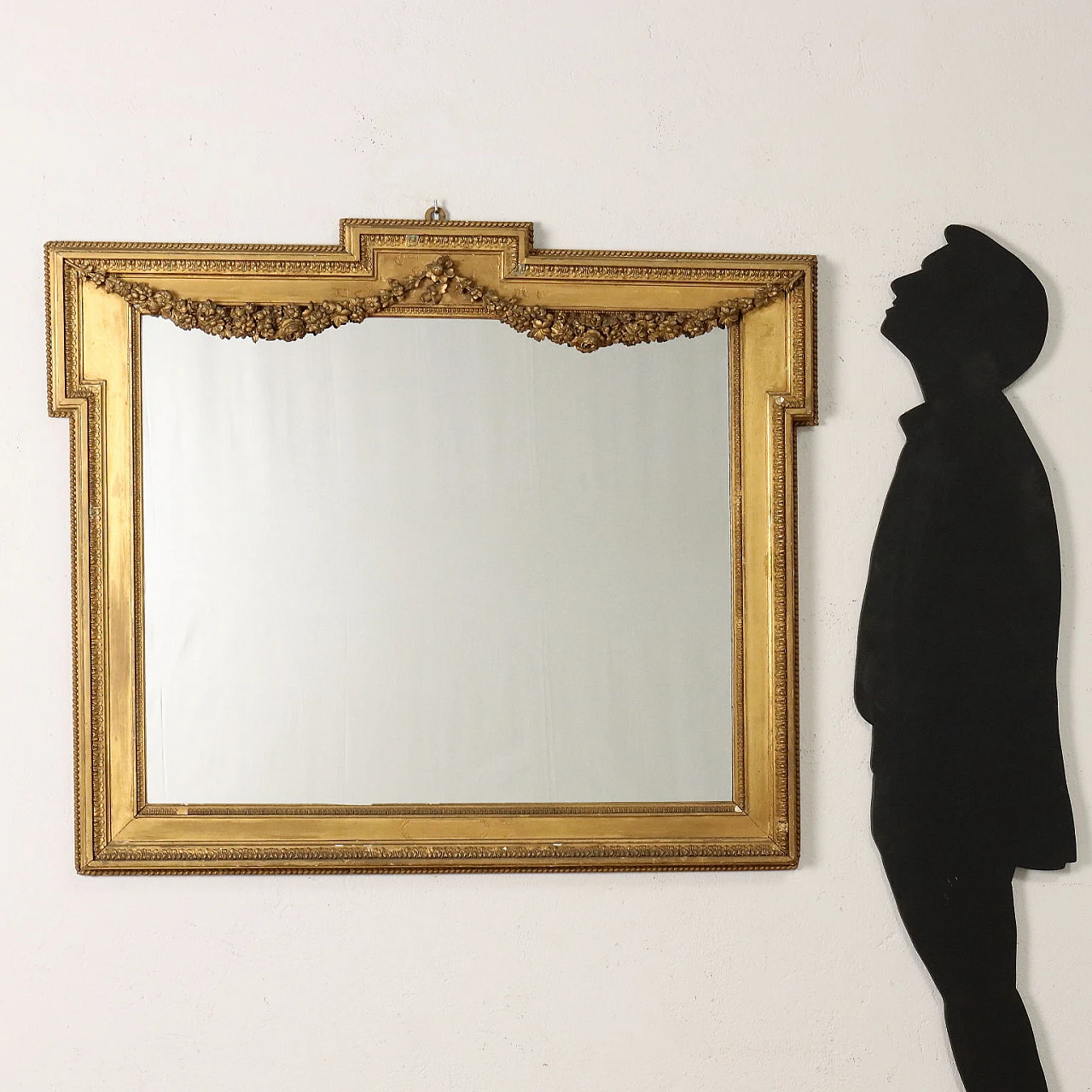 Pastille-carved gilded mirror, 19th century 2