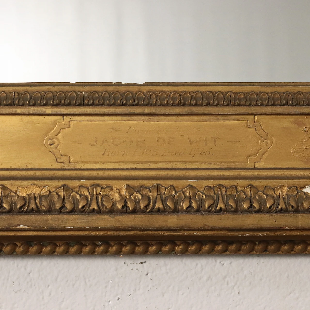Pastille-carved gilded mirror, 19th century 8