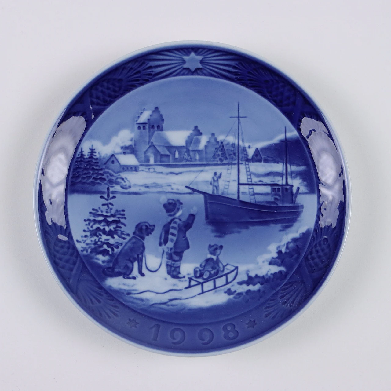 20 Blue porcelain plates by Royal Copenhagen 2