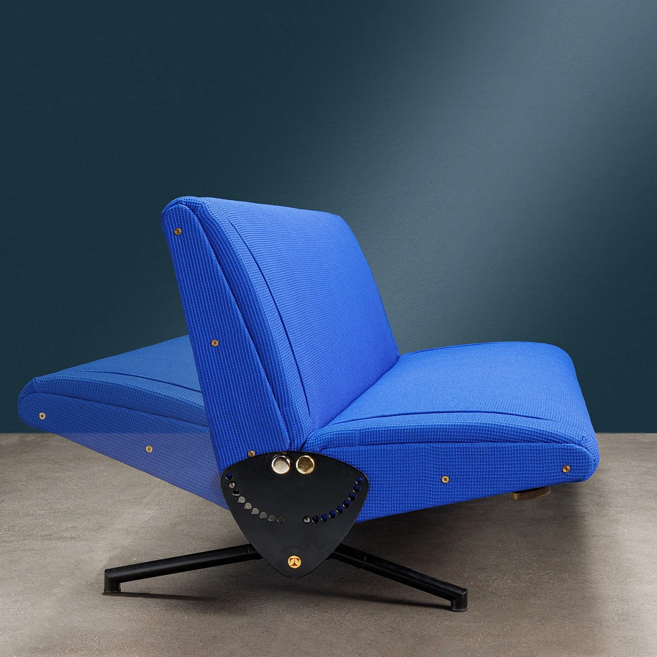 D70 sofa in metal and blue fabric by Osvaldo Borsani for Tecno, 1954 1