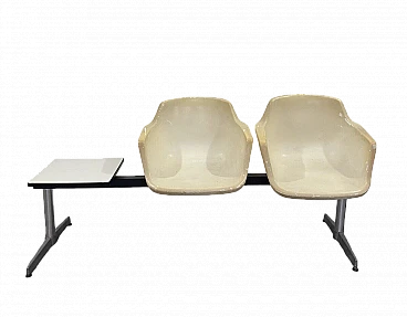 Tandem airport bench by Charles and Ray Eames for Herman Miller