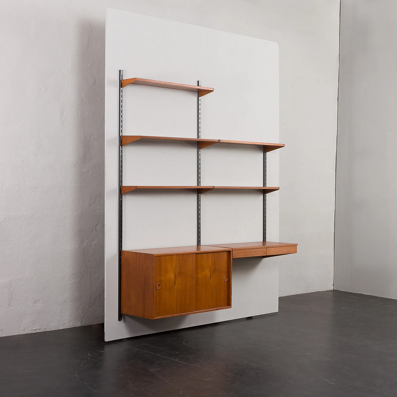 Teak and metal bookcase by Kai Kristiansen for FM Møbler, 1960s 3