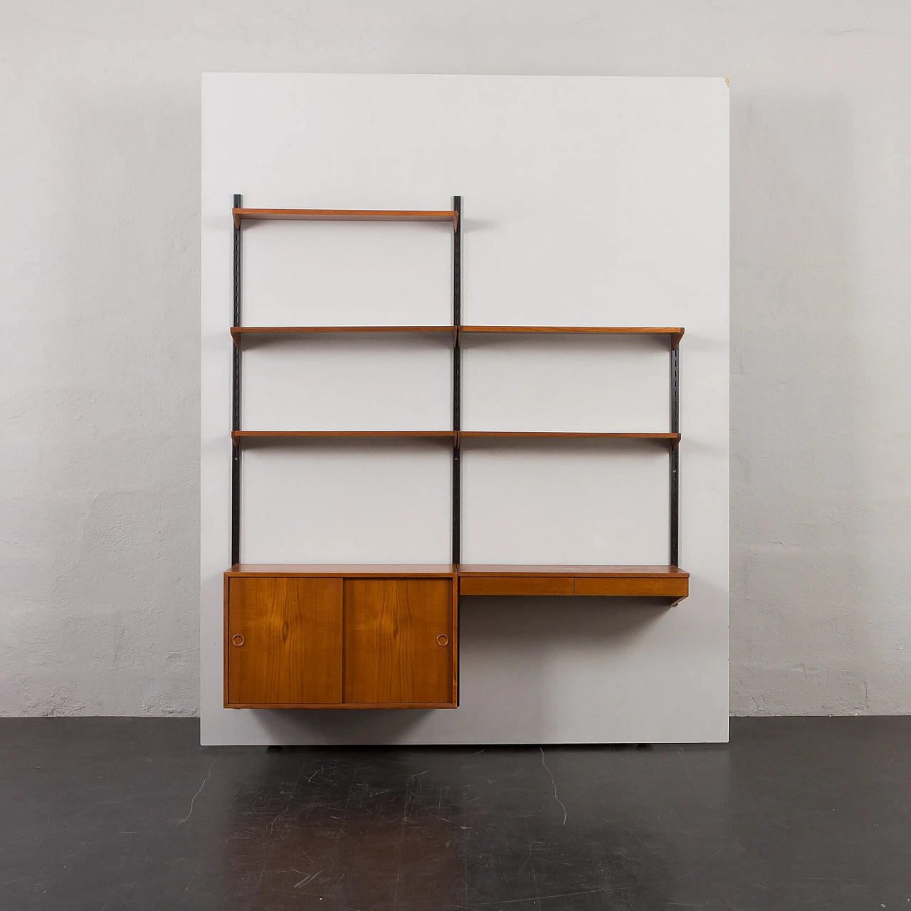 Teak and metal bookcase by Kai Kristiansen for FM Møbler, 1960s 9