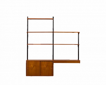 Teak and metal bookcase by Kai Kristiansen for FM Møbler, 1960s
