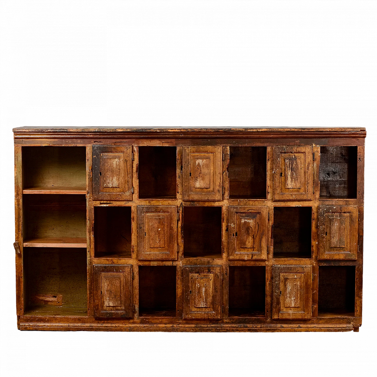 Solid wood herbal medicine cabinet, 18th century 9