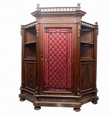 Renaissance style solid wood notched sideboard, late 19th century