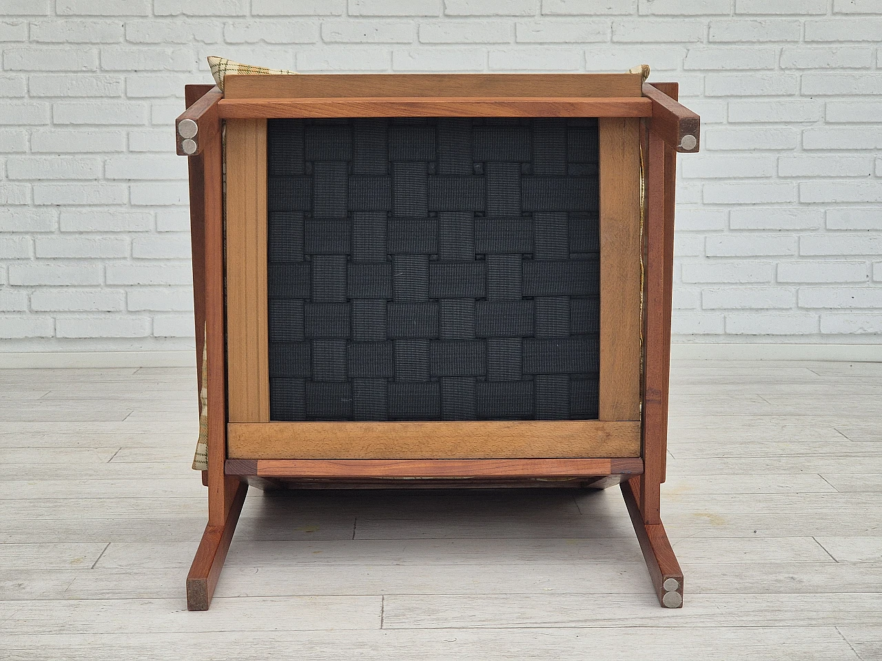 Danish teak and wool armchair, 1970s 17