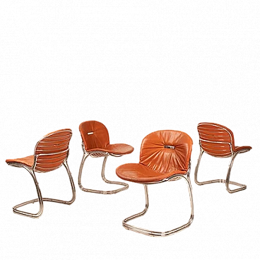 4 Sabrina chairs by Gastone and Giorgio Rinaldi for Rima, 1970s