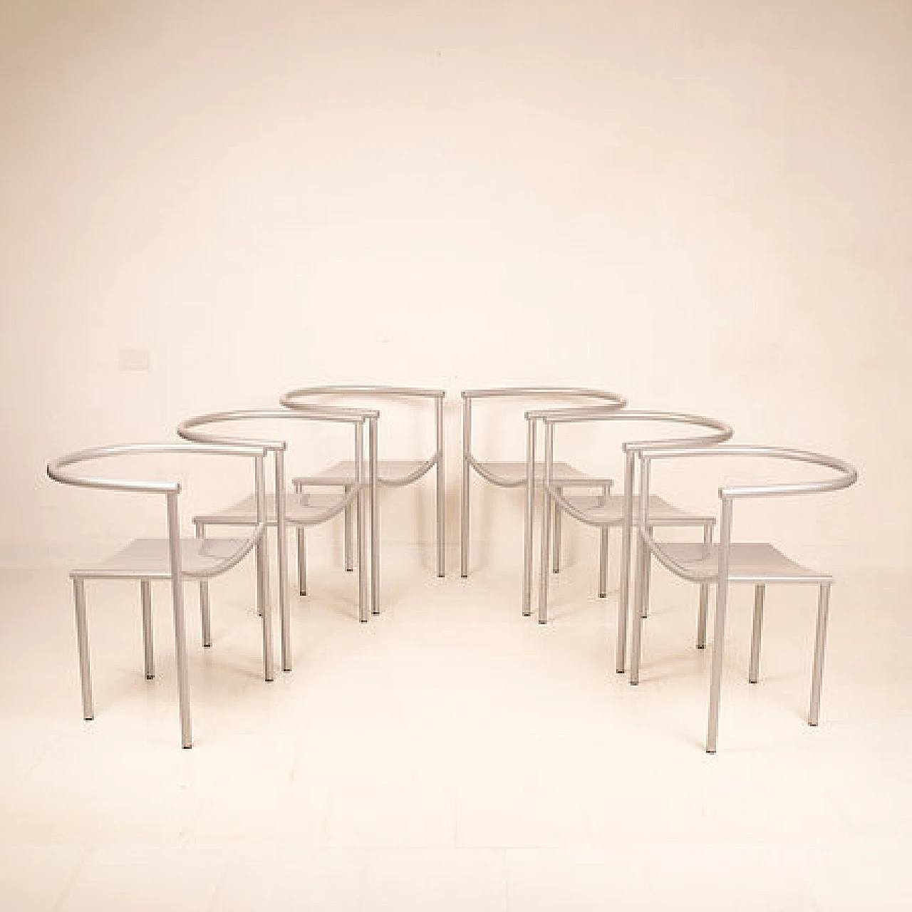 6 Von Vogelsang chairs by Philippe Starck for Driade, 1980s 6